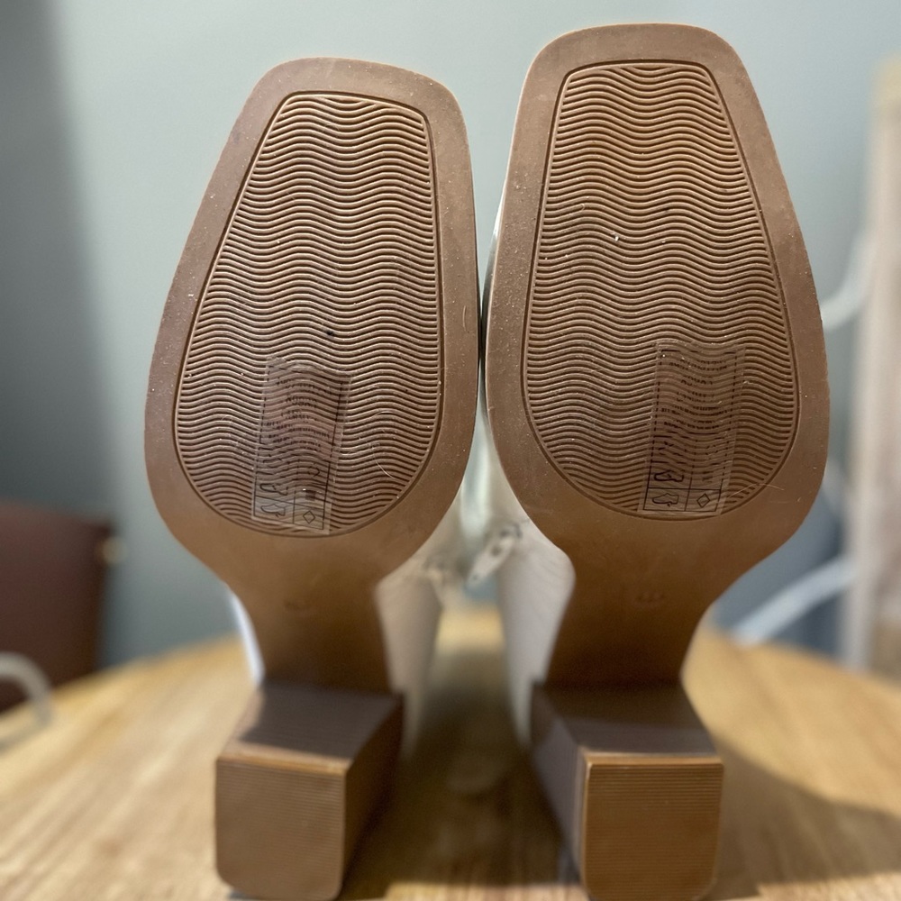 White Ankle Zip Booties - Picture 4 of 12